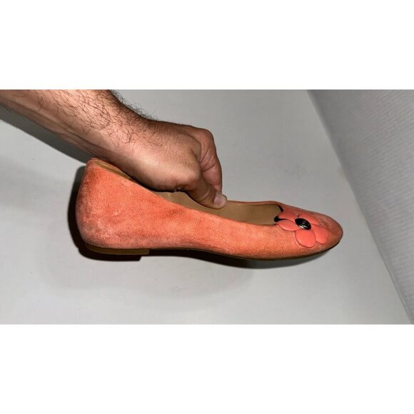 UGG Thea Poppy 'Vibrant Coral' Suede Slip On Flats Loafers Shoes Size 6.5 - Picture 3 of 11